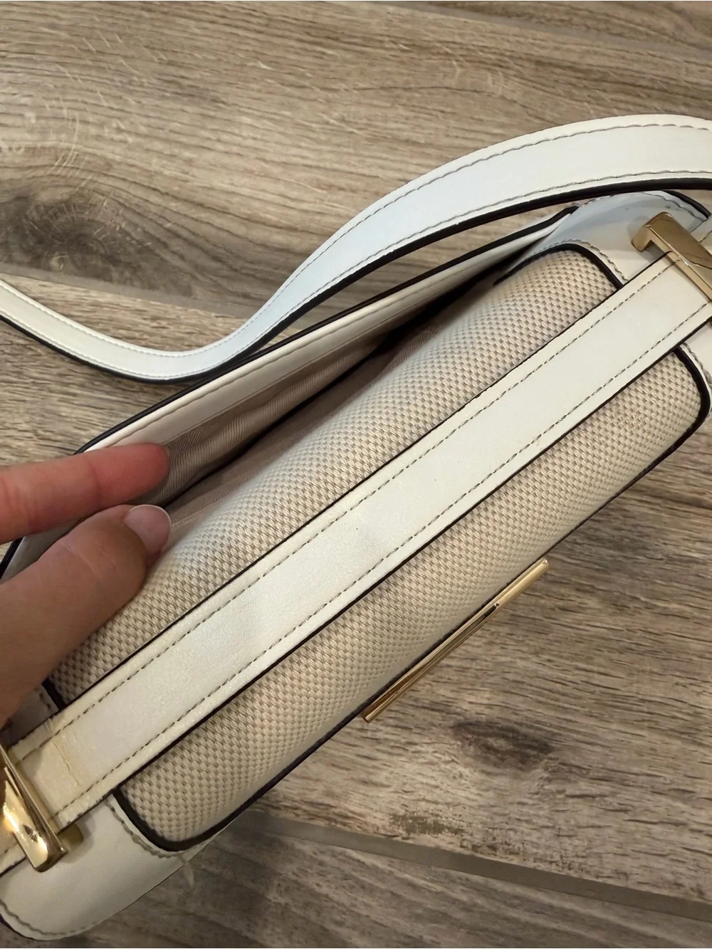 Nine West white crossbody bag
